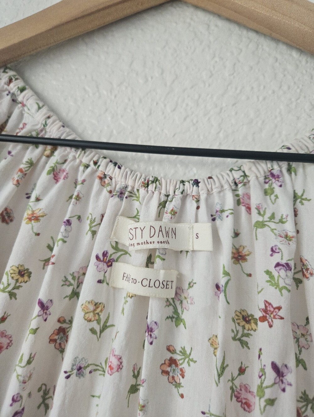 Christy Dawn the Brynne dress in cream garden, small - Picture 9 of 10